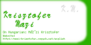 krisztofer mazi business card